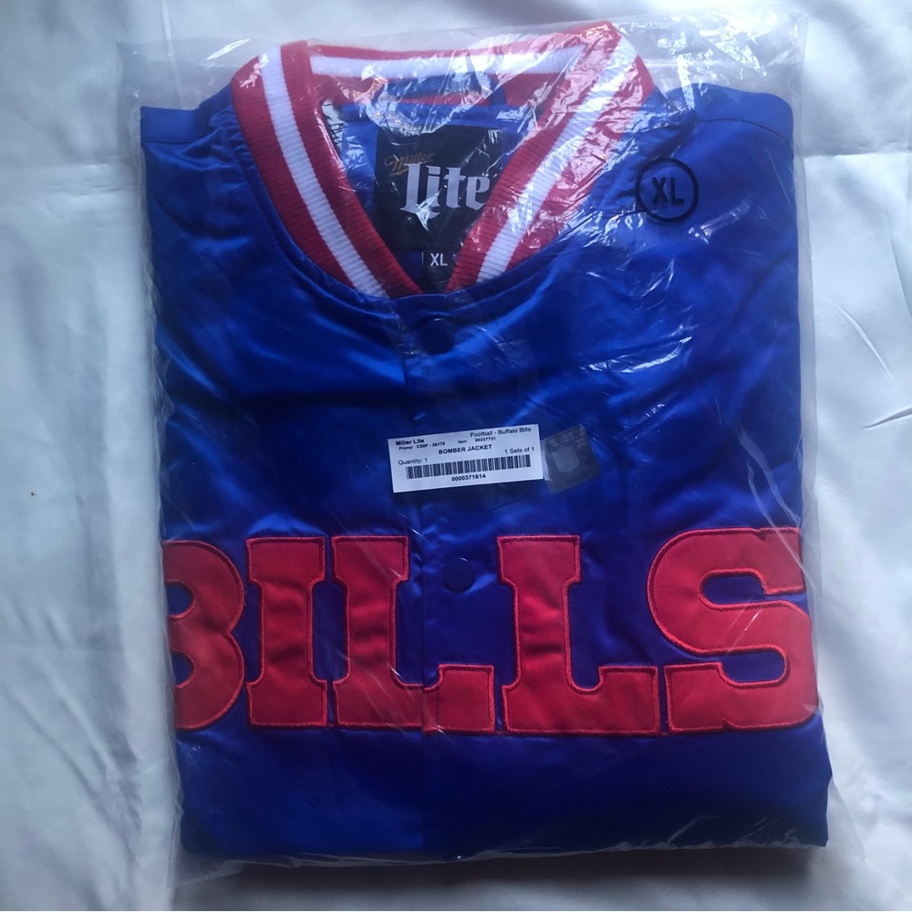 COPY - NWT Men’s NFL Buffalo Bills Original Football Bomber Jacket Miller Light…